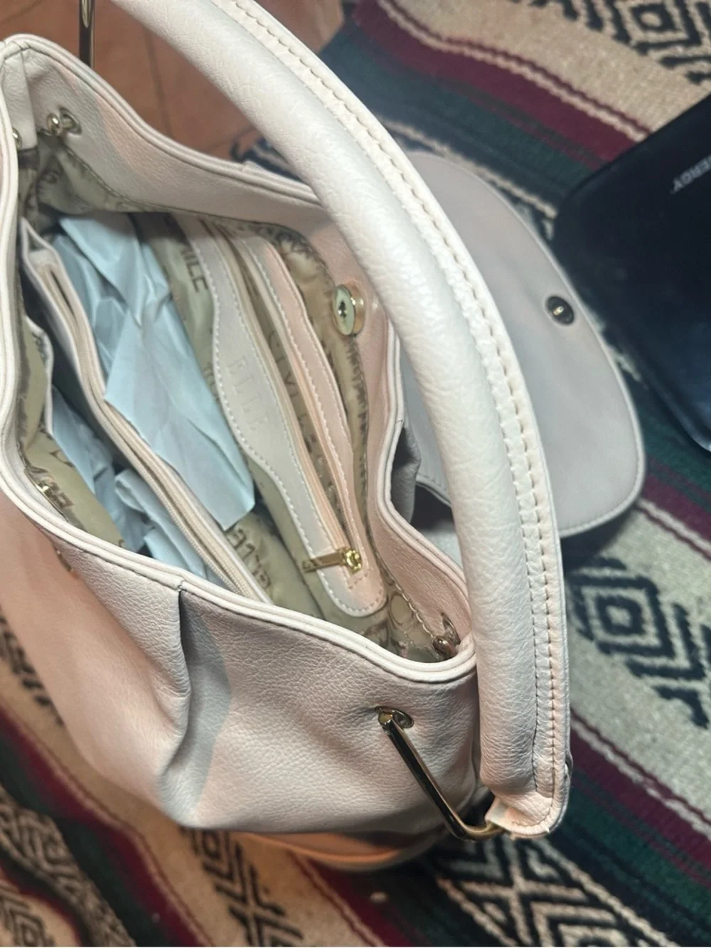 Women's Cream Hobo Handbag - Soft Leather Shoulder Bag